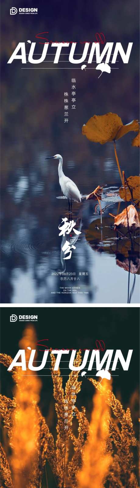 秋天叶子单图系列海报-采灵感-https://www.cailinggan.com/