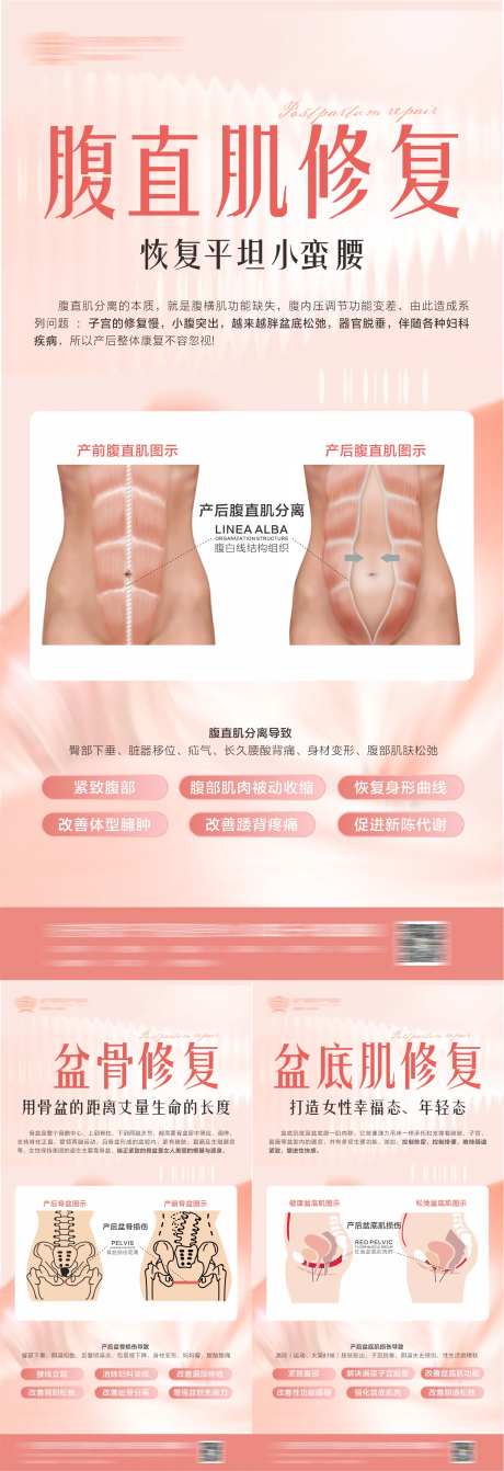 产后修复科普系列海报-采灵感-https://www.cailinggan.com/