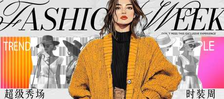 时尚运动服饰围挡广告展板-采灵感-https://www.cailinggan.com/