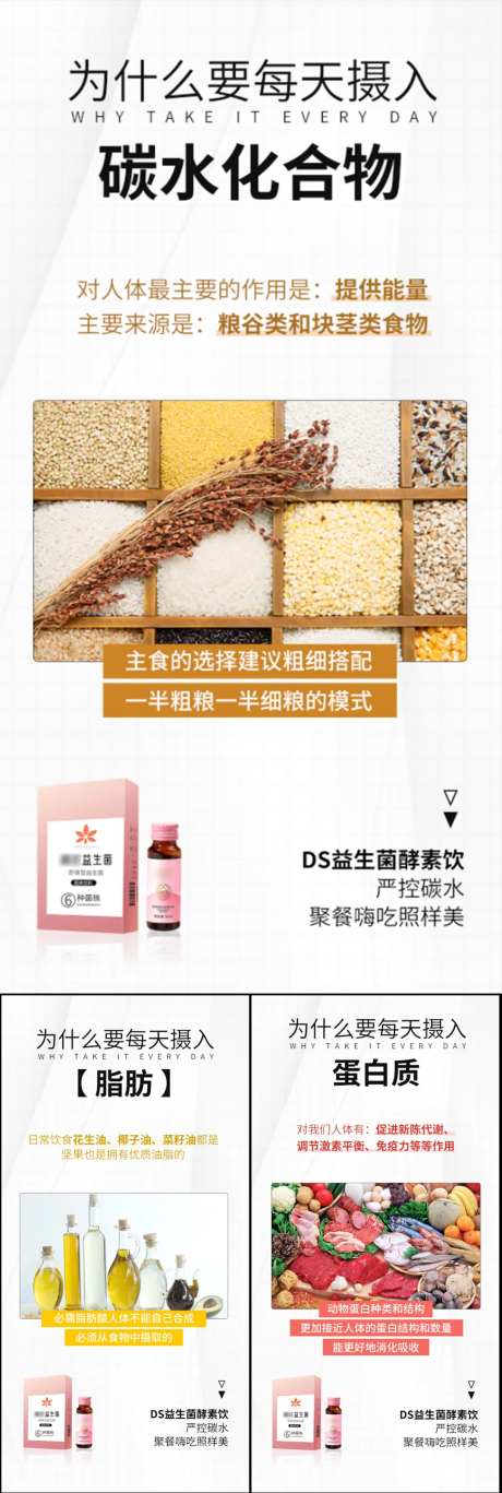 益生菌酵素减肥轻体科普系列海报-采灵感-https://www.cailinggan.com/