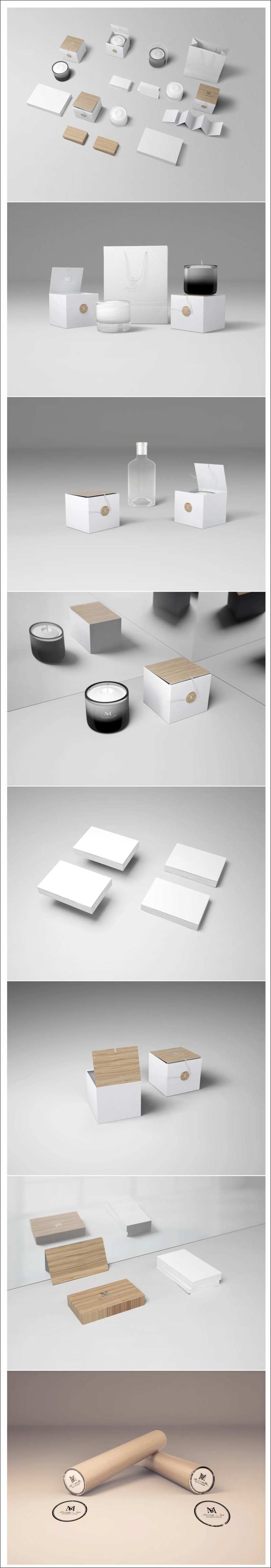 蜡烛品牌VI样机贴图-采灵感-cailinggan.com