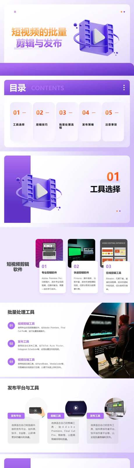 短视频的批量剪辑与发布PPT -采灵感-https://www.cailinggan.com/