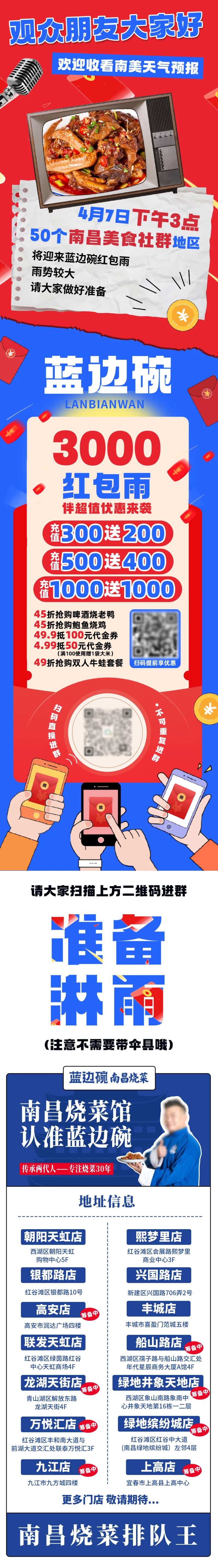 餐饮菜品红包雨活动宣传长图海报-采灵感-cailinggan.com