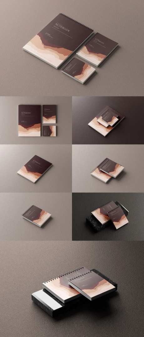 3个尺寸圈装笔记本封面样机-采灵感-https://www.cailinggan.com/