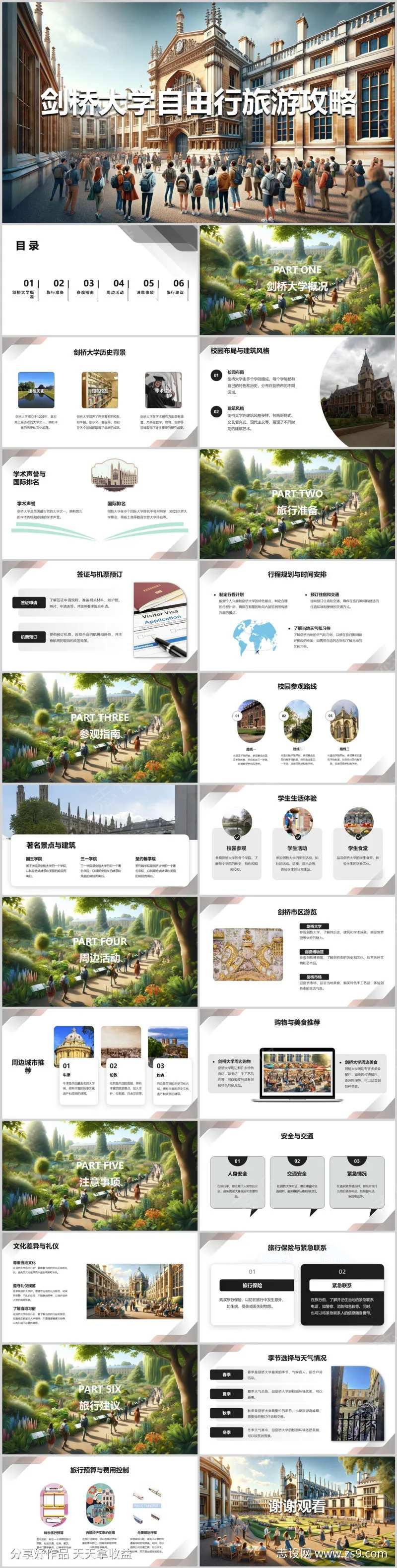 剑桥大学自由行旅游攻略PPT                                                                                                                                                                                          -采灵感-cailinggan.com