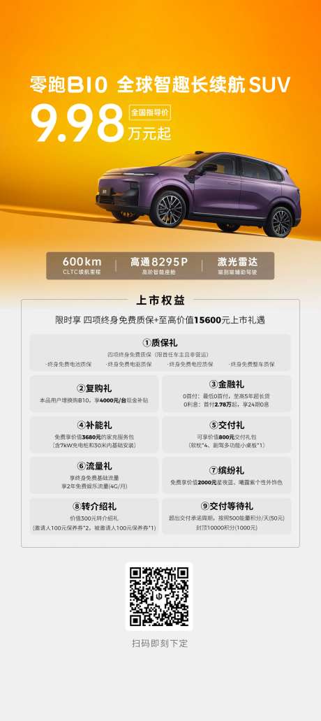 汽车政策九重礼长图海报-采灵感-https://www.cailinggan.com/