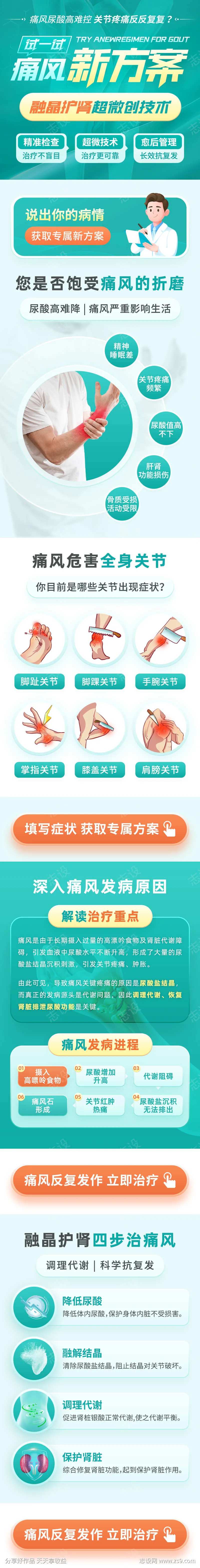 痛风风湿信息流落地页详情页-采灵感-cailinggan.com