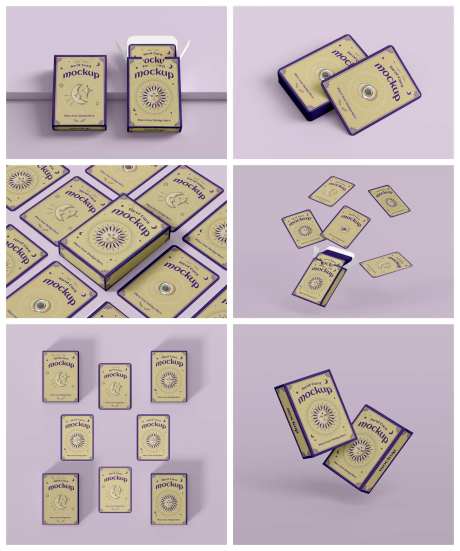 塔罗牌扑克牌卡片样机-采灵感-https://www.cailinggan.com/