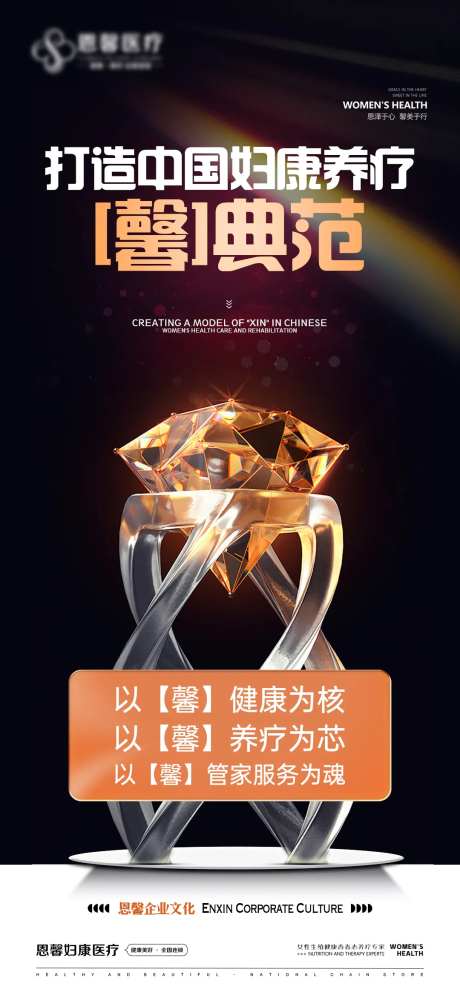 妇科养疗典范宣传海报-采灵感-https://www.cailinggan.com/