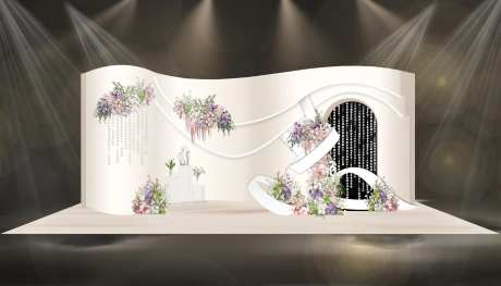 香槟色韩式婚礼美陈-采灵感-https://www.cailinggan.com/