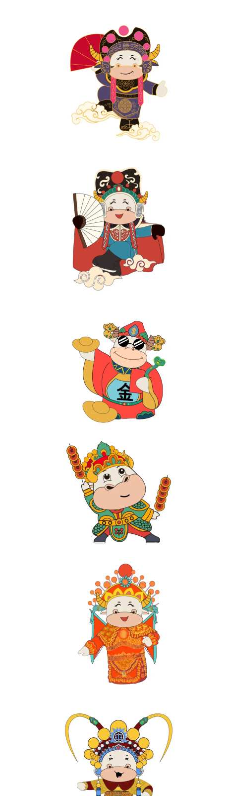 戏剧牛矢量牛-采灵感-https://www.cailinggan.com/